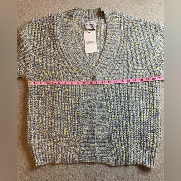 NWT Stitches + Stripes Cardigan Ribbed Sweater Women Small - Picture 5 of 7